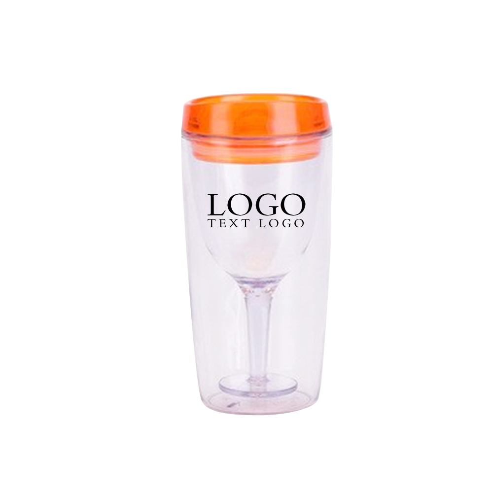 Custom 10 Oz Plastic Cup Orange with Logo
