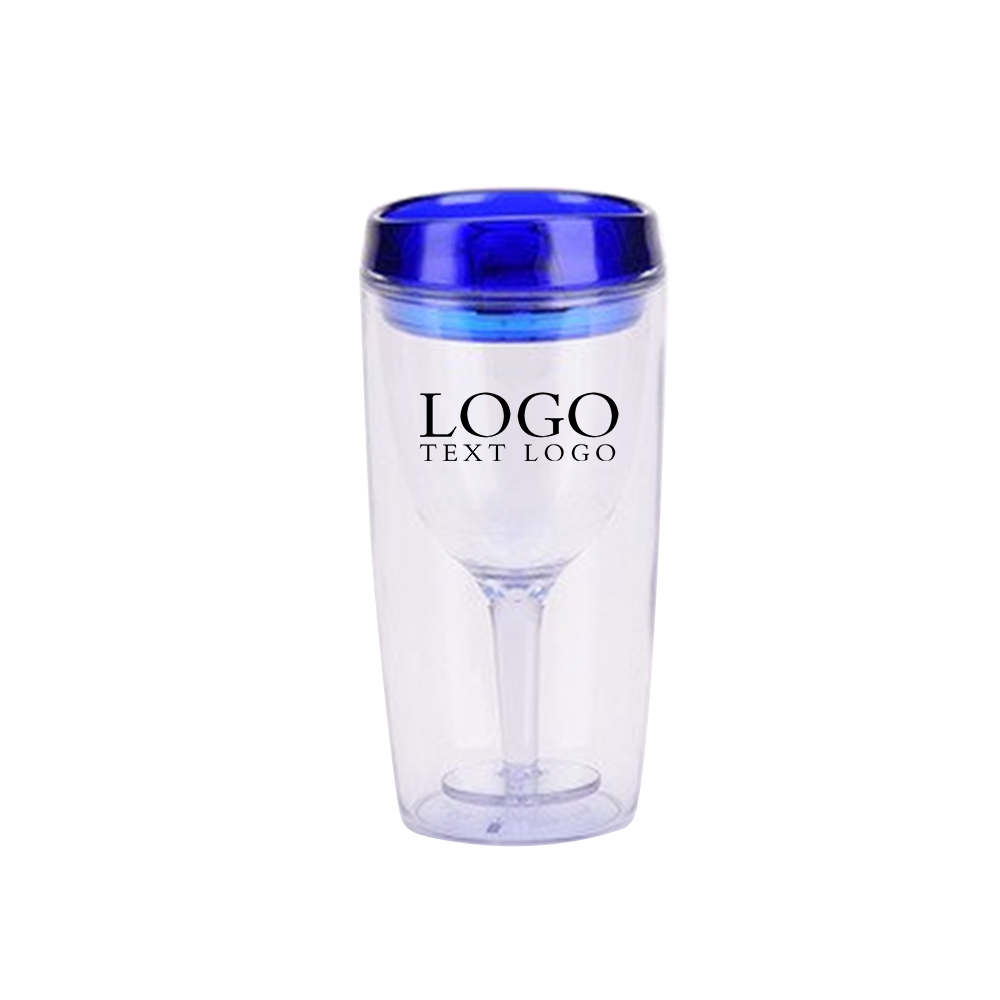 Custom 10 Oz Plastic Cup Royal Blue with Logo
