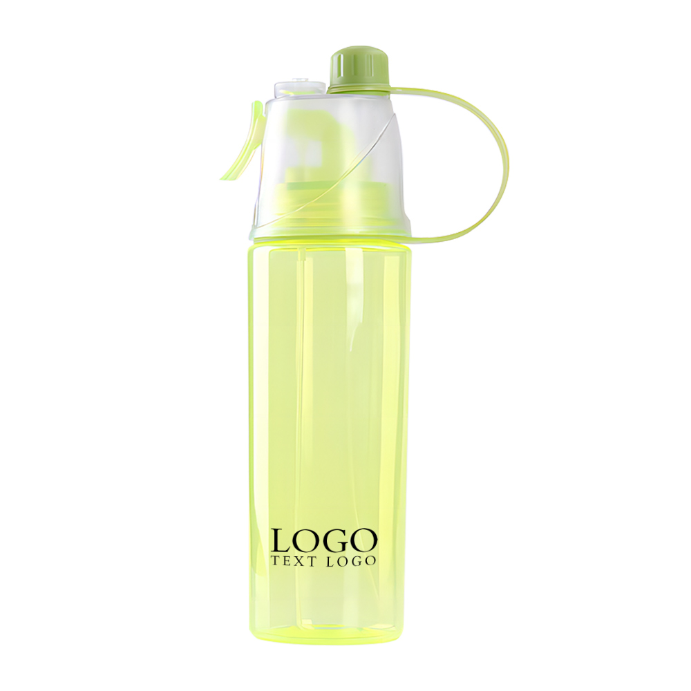 Custom 20 Oz Spray Sports Bottle Green with Logo