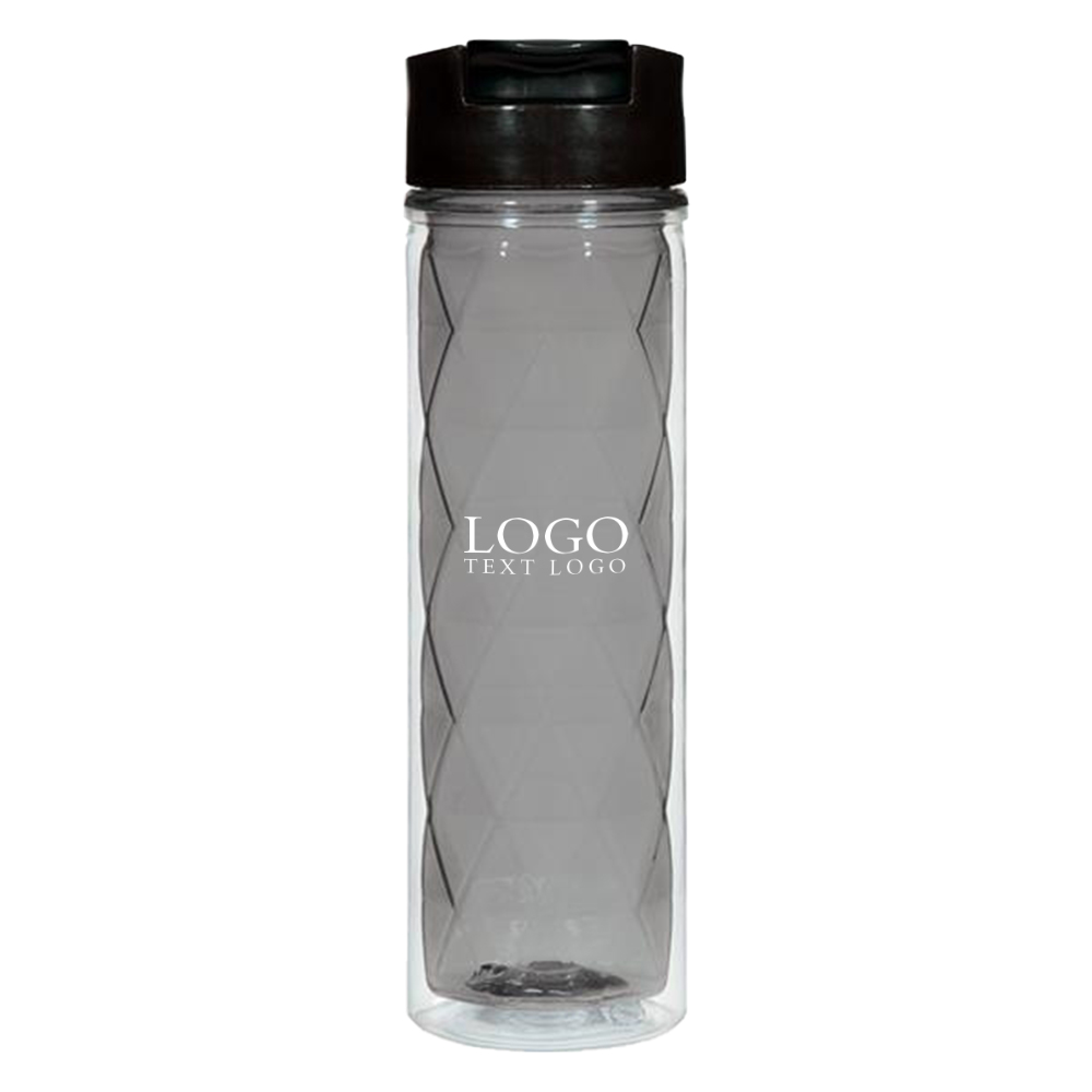Custom 28 Oz Tritan Bottle Translucent Black with Logo