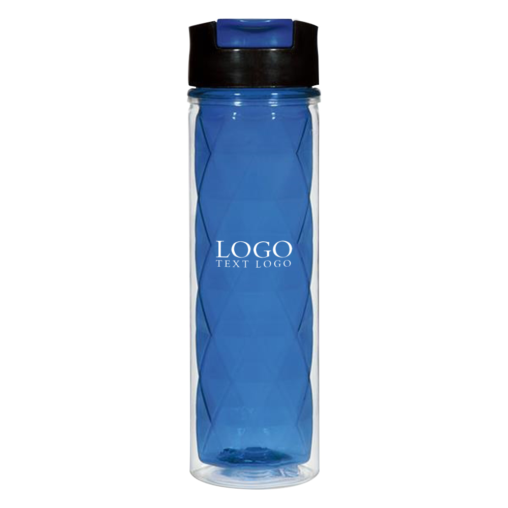 Custom 28 Oz Tritan Bottle Translucent Blue with Logo