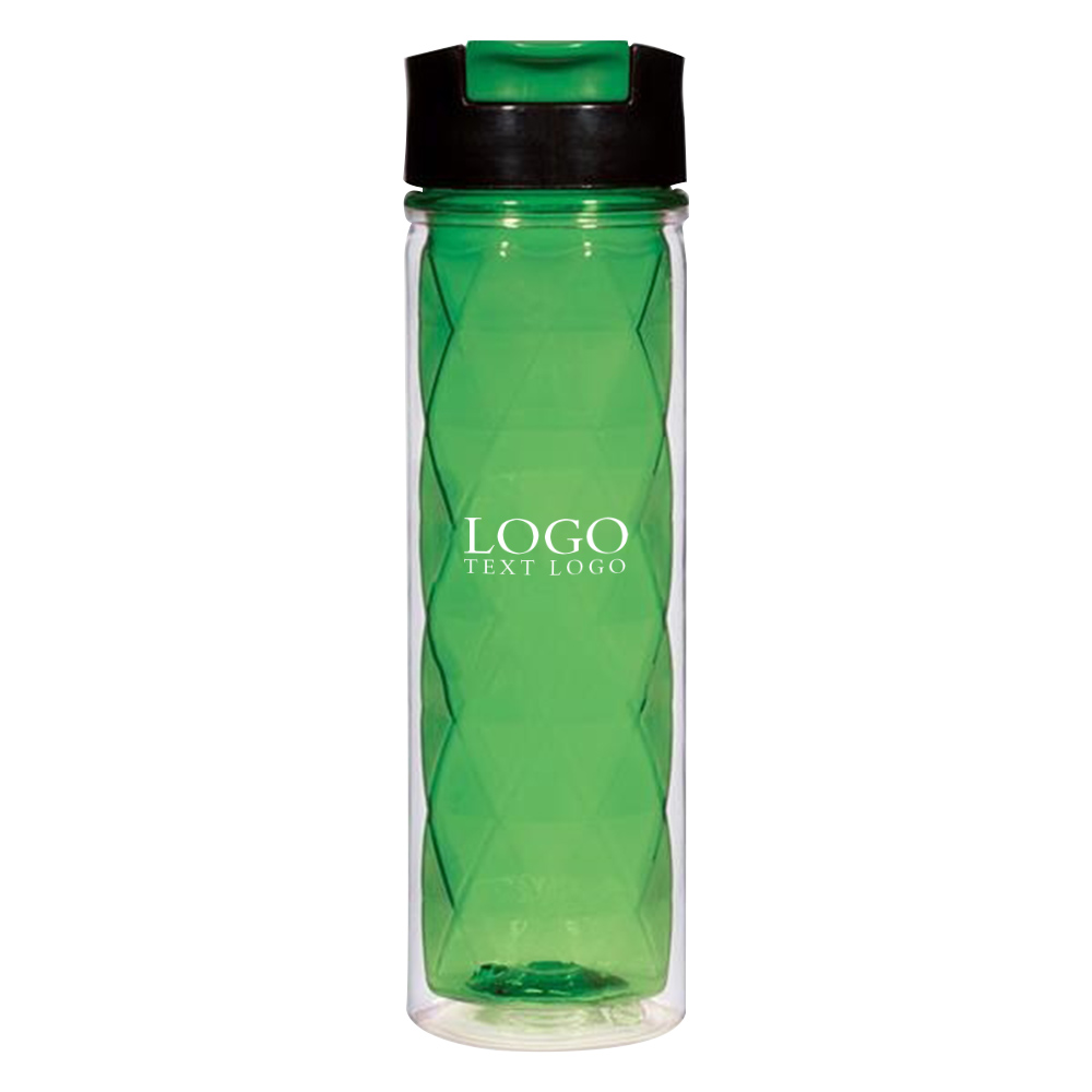 Custom 28 Oz Tritan Bottle Translucent Green with Logo