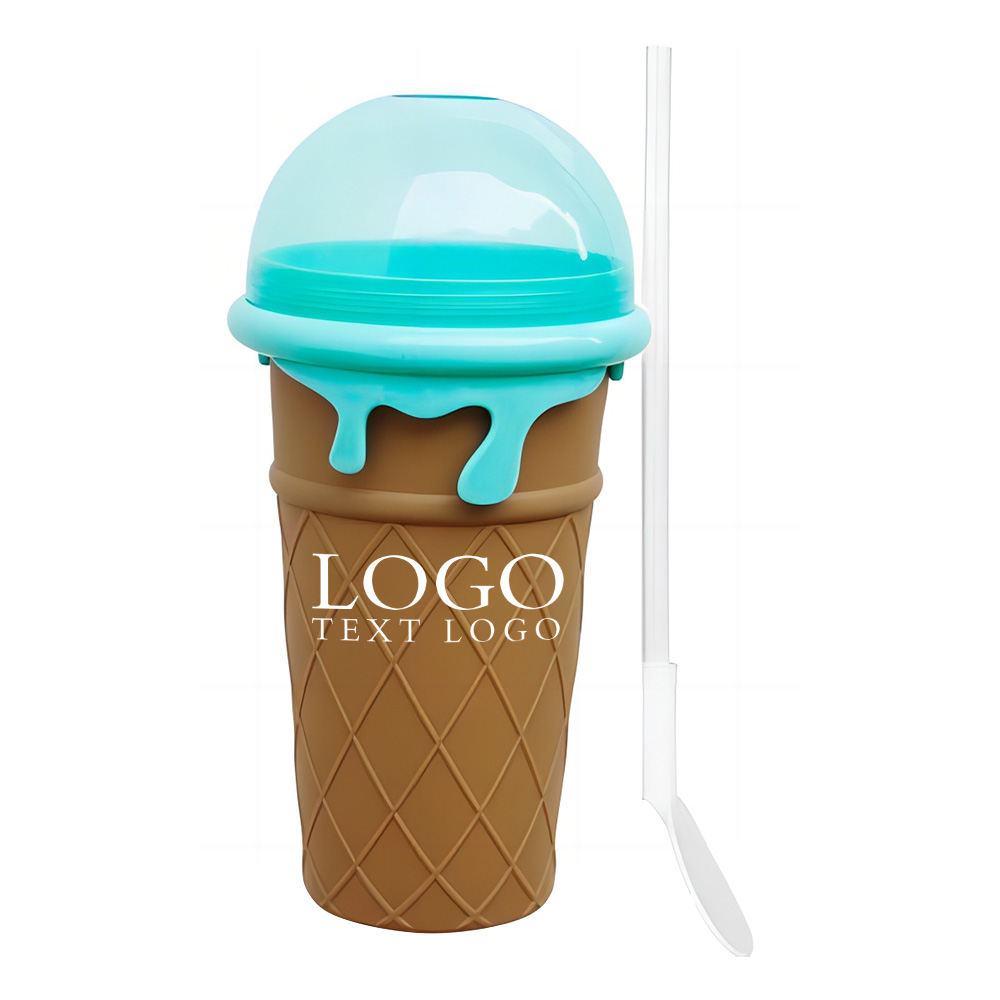 Custom 500ml Smoothie Cup Brown With Logo