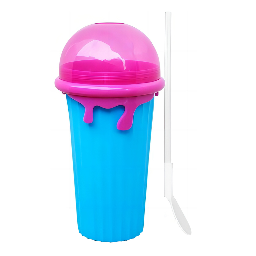 Custom 500ml Smoothie Cup Lt Blue Blank