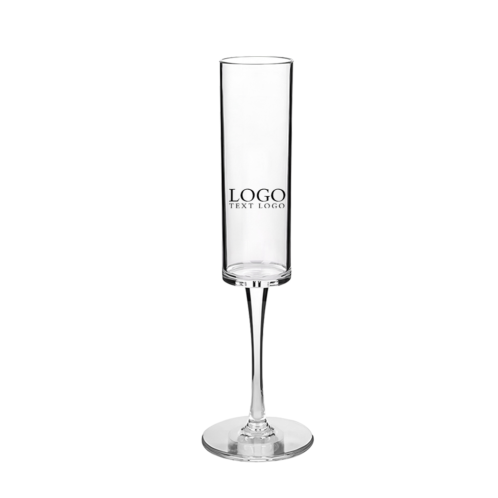 Custom 6 oz Plastic Acrylic Champagne Glass With Logo For Sale
