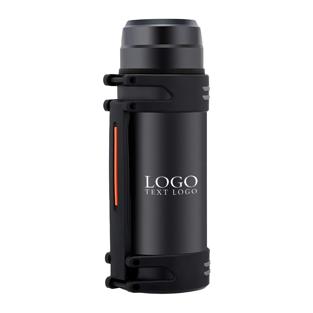 Custom Large Coffee Thermos Black with Logo