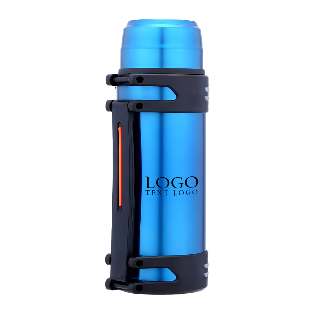 Custom Large Coffee Thermos Blue with Logo