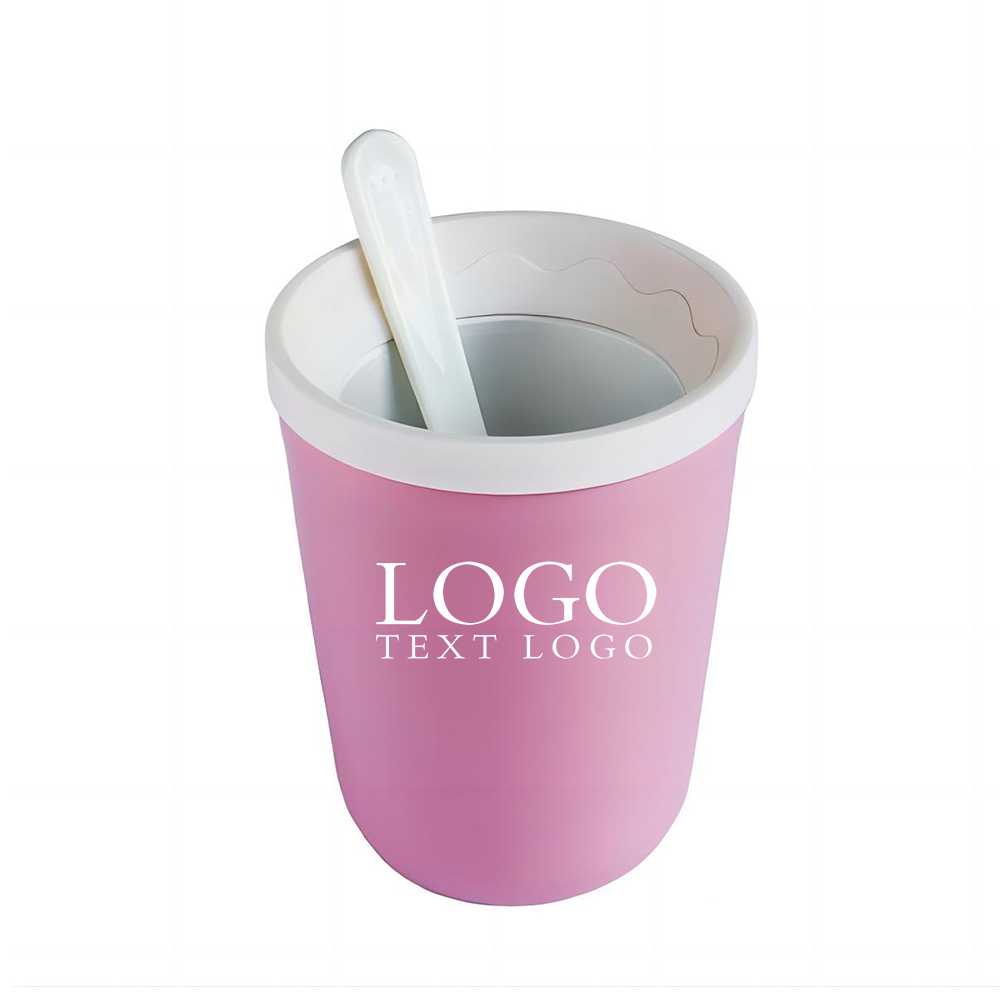Custom Summer Quick Frozen Cooling Smoothie Pinch Cup Pink With Logo
