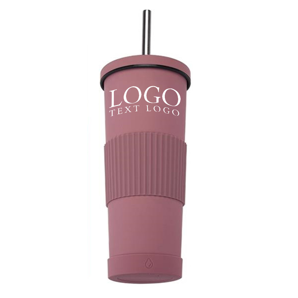 Dark Pink Promo Pastel Colored Stainless Steel Tumbler With Logo