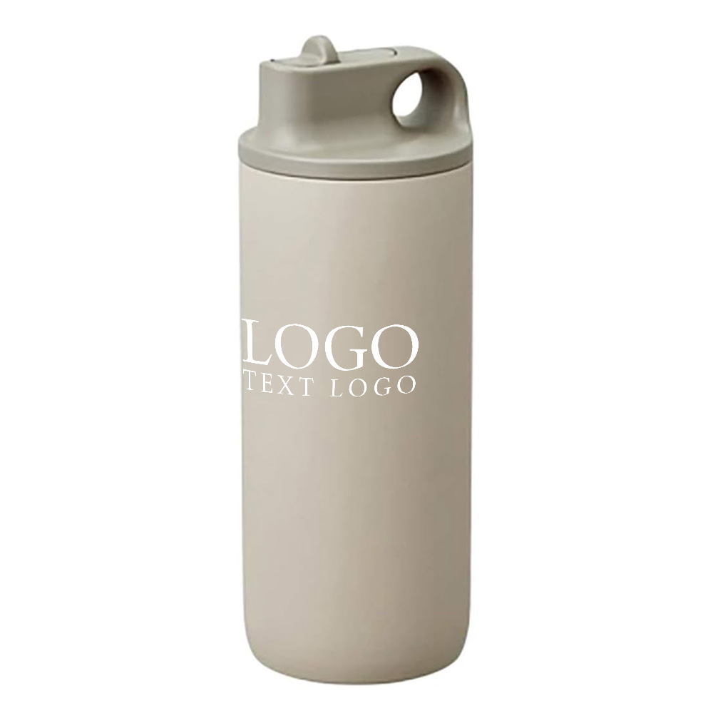 Gray Promo 18oz Insulated Water Bottle With Logo