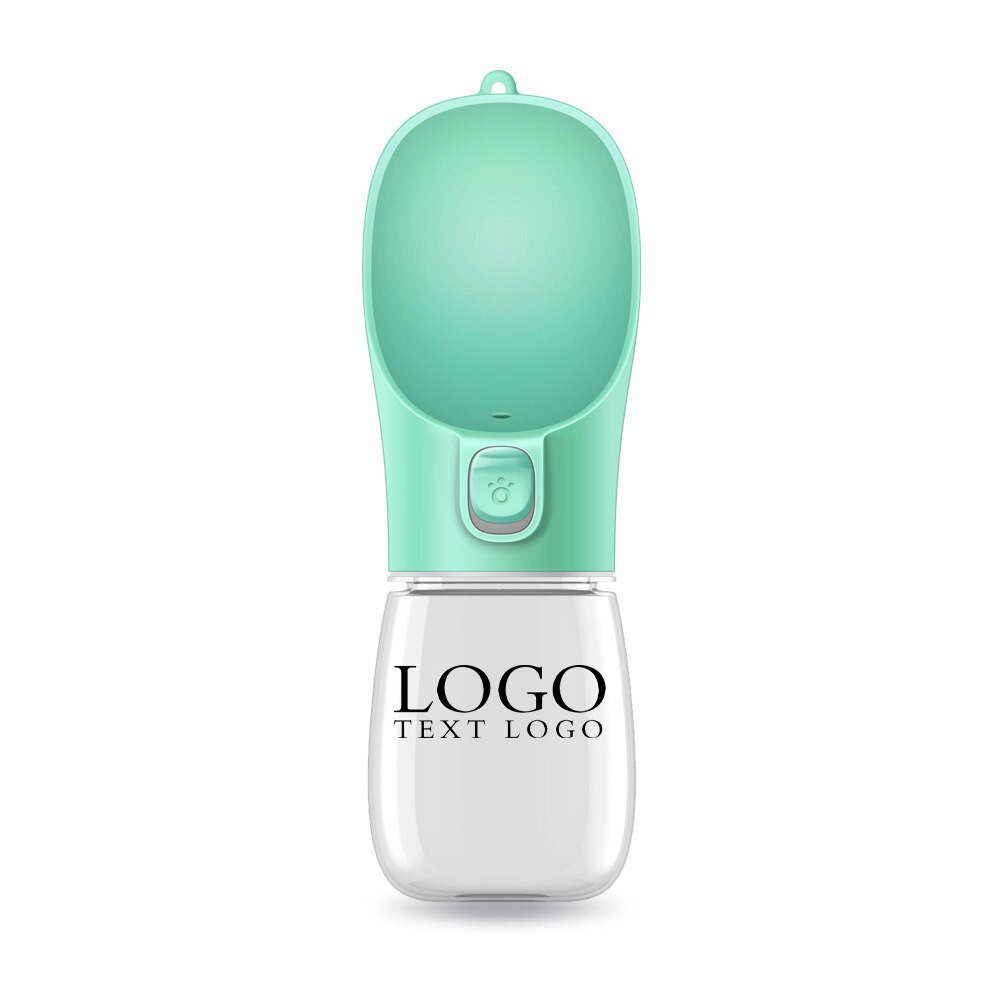 Green Promo Portable 10oz Dog Water Bottle Dispenser With Logo