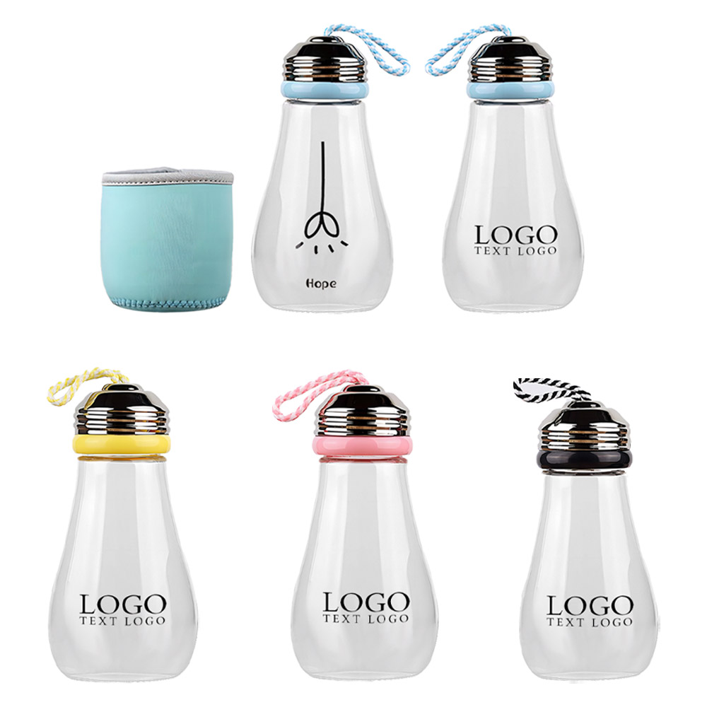 Light Bulb Glass Water Bottle Free Shipping