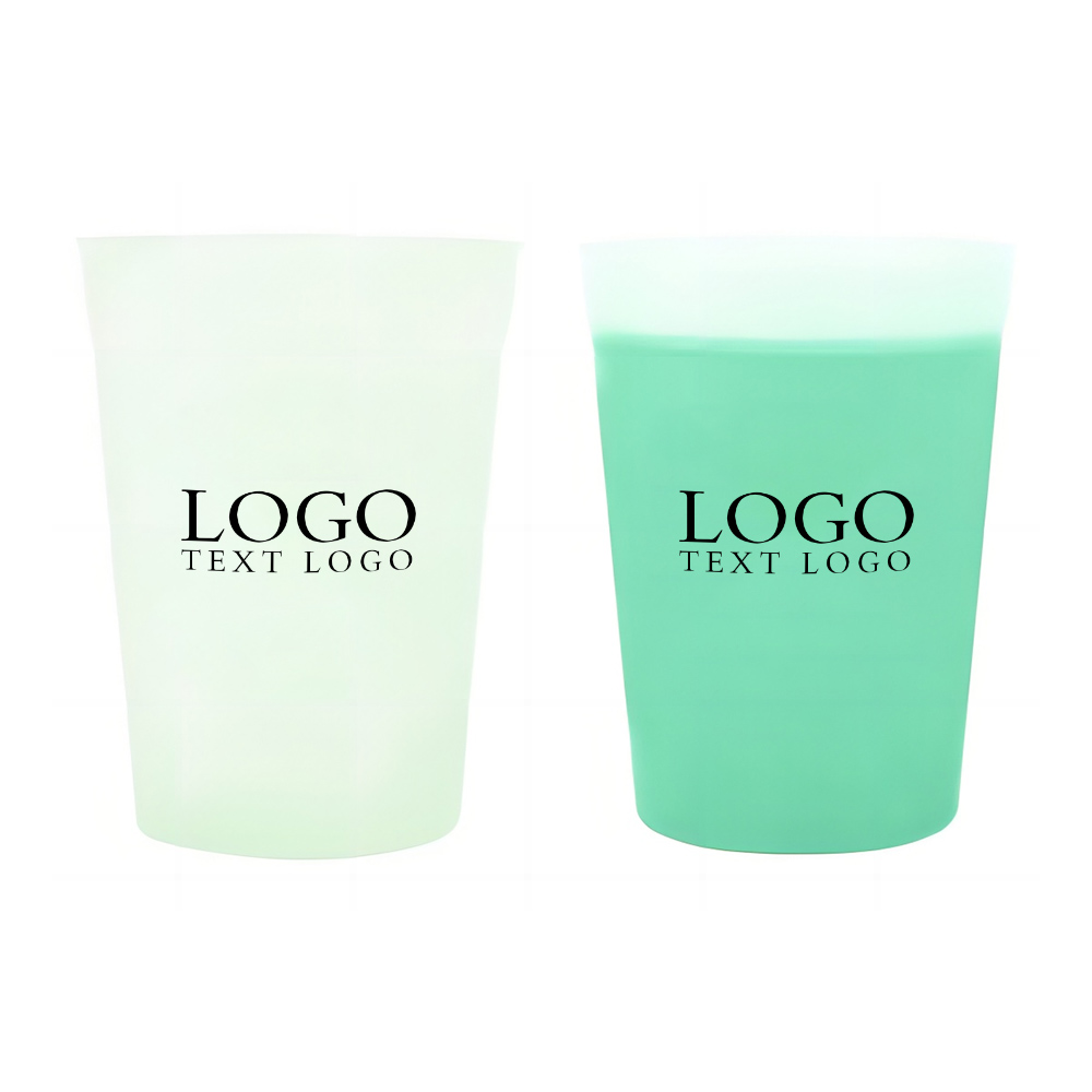 Marketing Mood 12 Oz Stadium Cup Frosted Green With Logo
