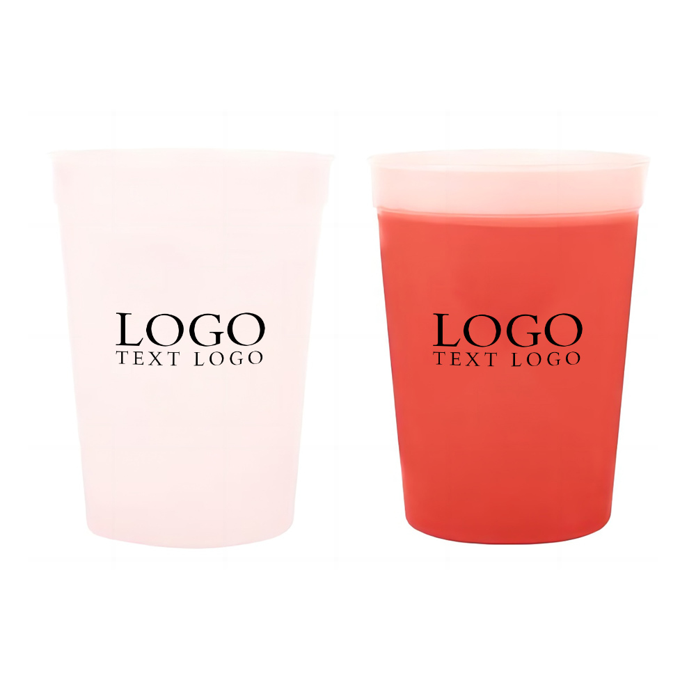 Marketing Mood 12 Oz Stadium Cup Frosted Red With Logo
