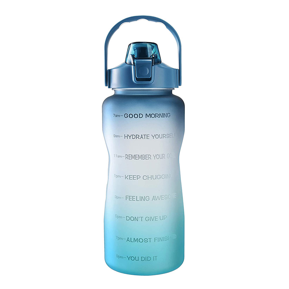 Navy Blue Promo 67OZ Water Bottle with Motivational Time Marker