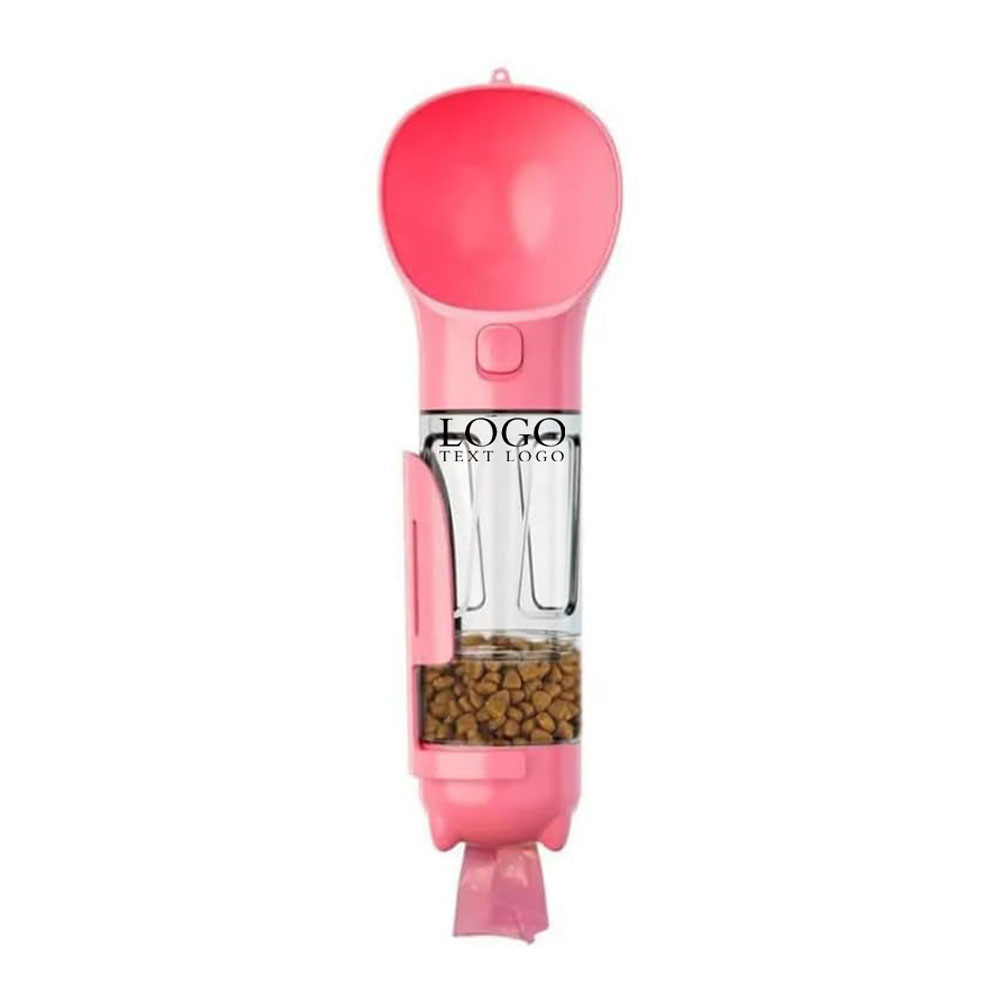Pink Promo Multifunctional Pet Water Bottle With Logo