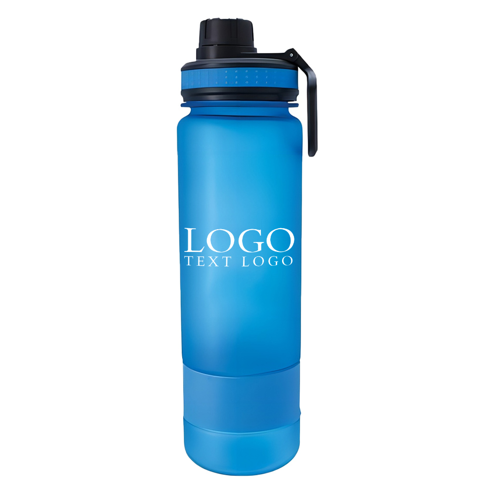 Portable 30 Oz Tritan Bottle Blue with Logo