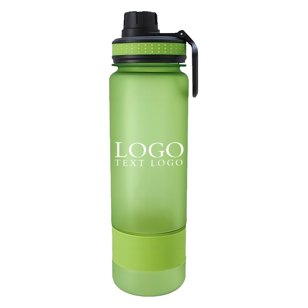 Portable 30 Oz Tritan Bottle Lime Green with Logo