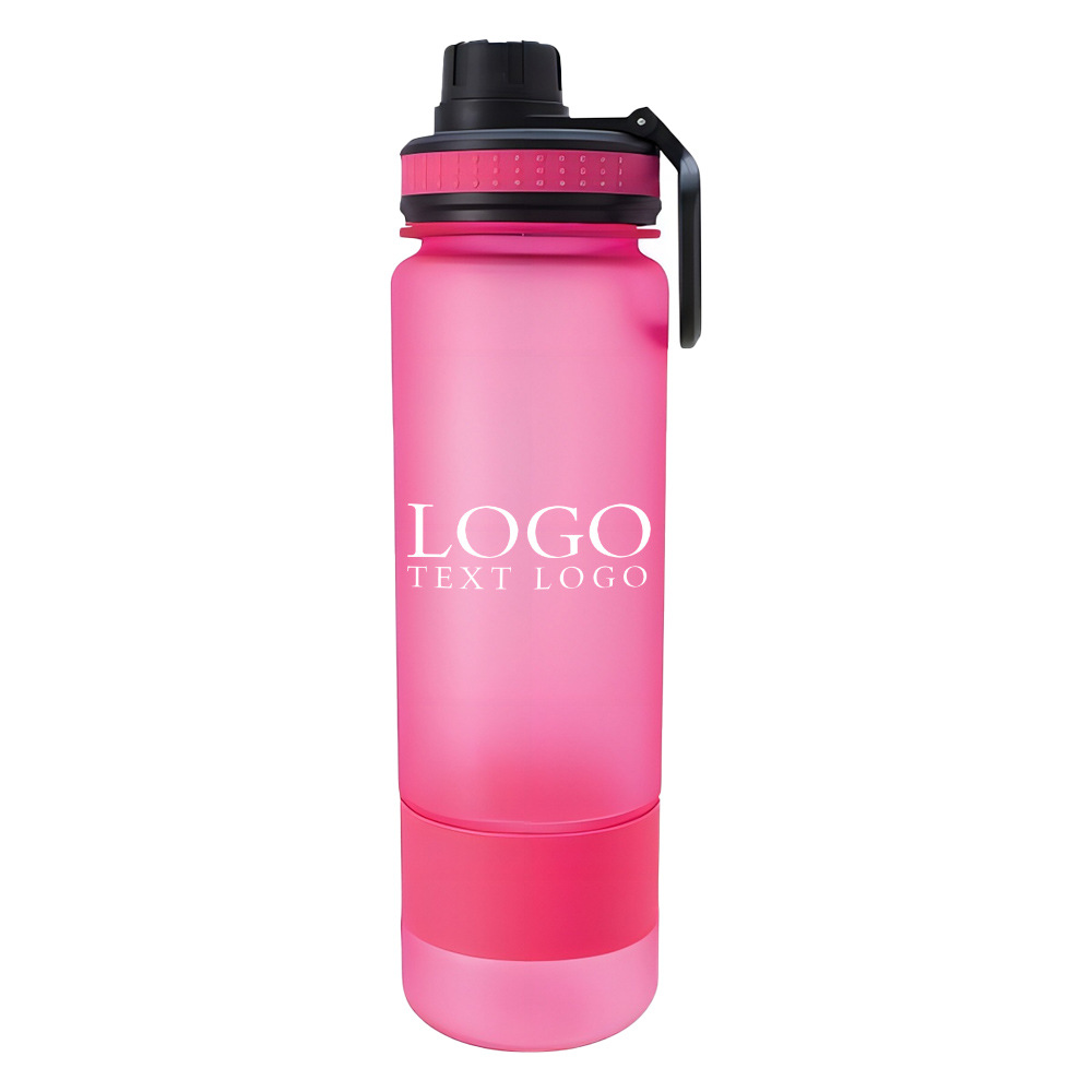 Portable 30 Oz Tritan Bottle Pink with Logo