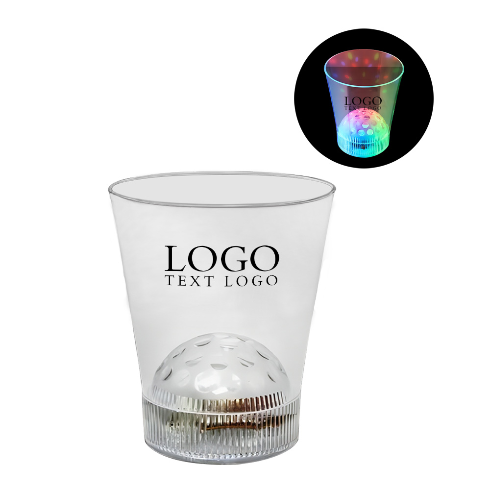 Promo 8oz Disco Ball Light Projecting LED Cup Group