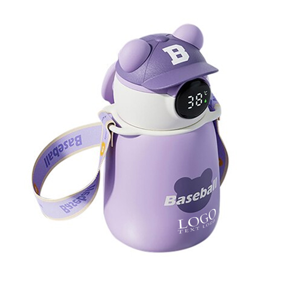 Purple Promo Cap Bear Kids Water Bottle With Logo