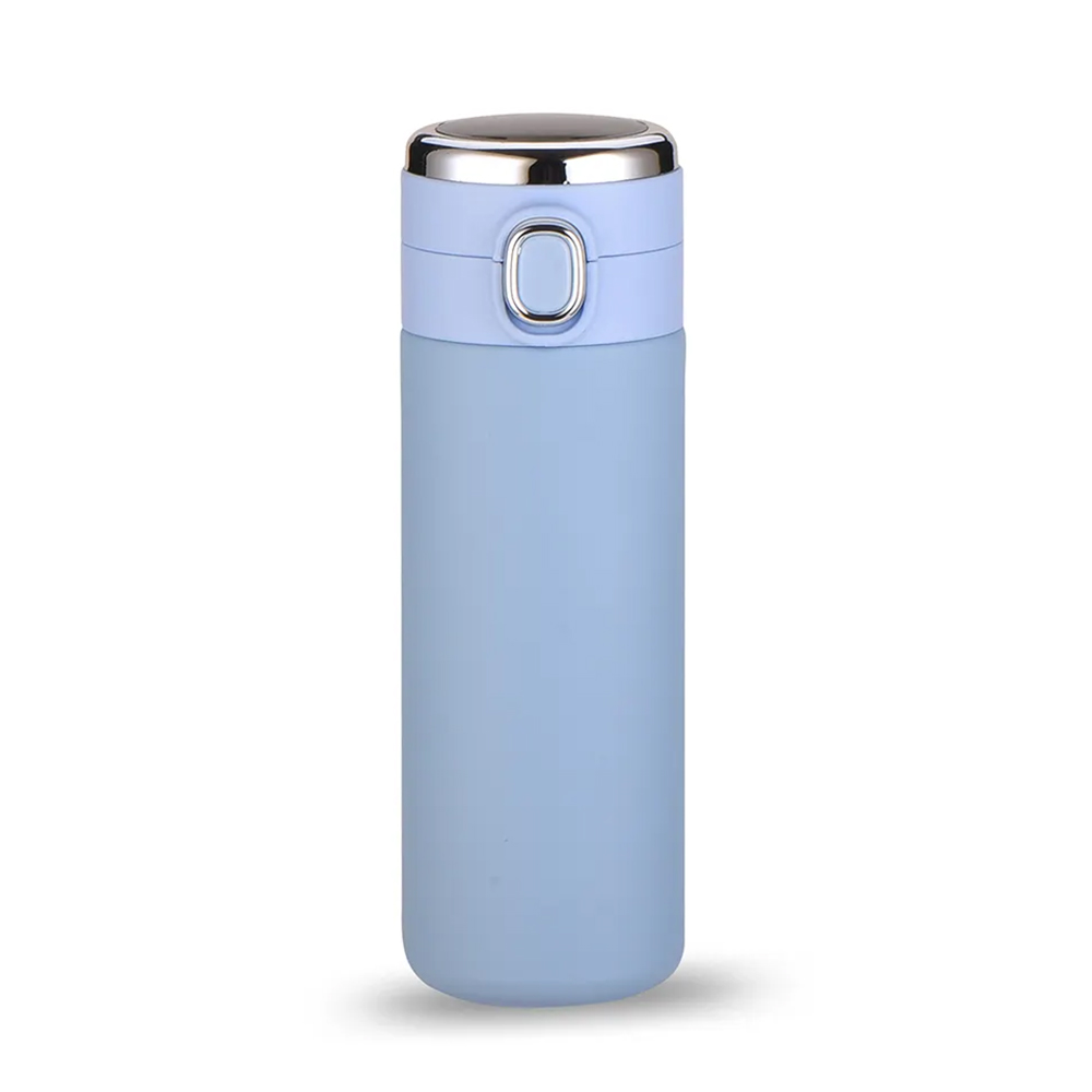 Smart Stainless Steel Thermos Water Bottle Blue