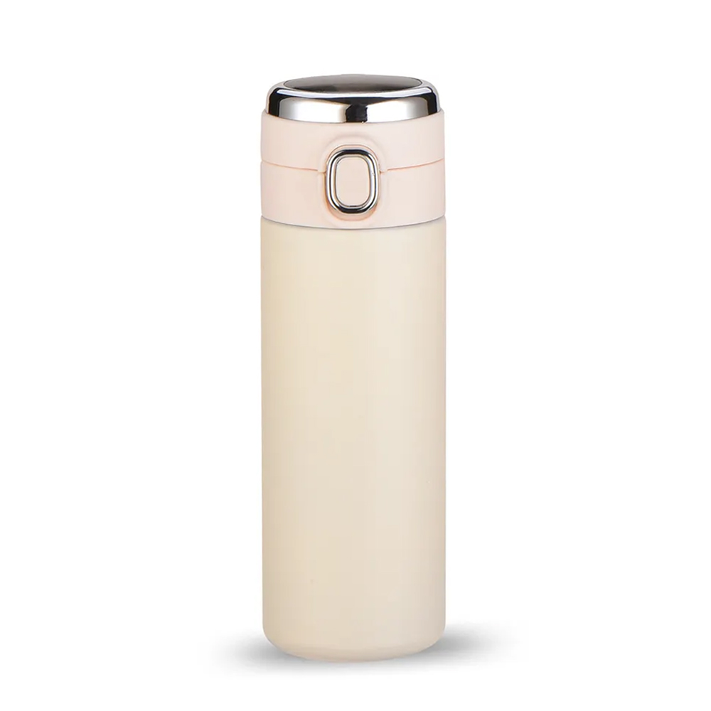 Smart Stainless Steel Thermos Water Bottle White