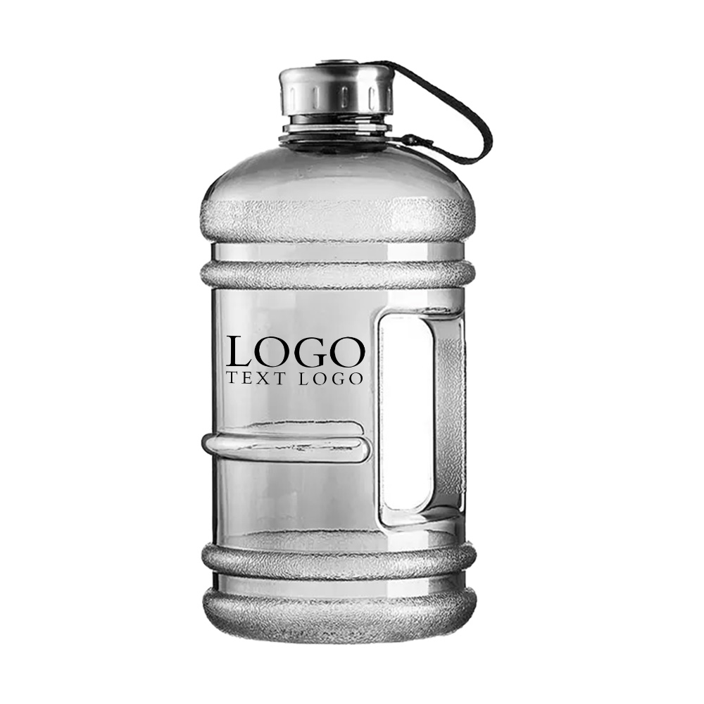 Super Large 75 Oz Water Bottle Charcoal with Logo