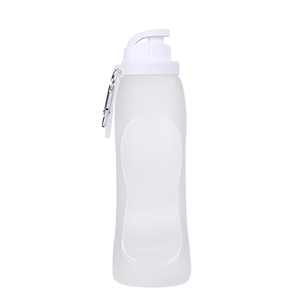 White Promo 17oz Collapsible Water Bottle