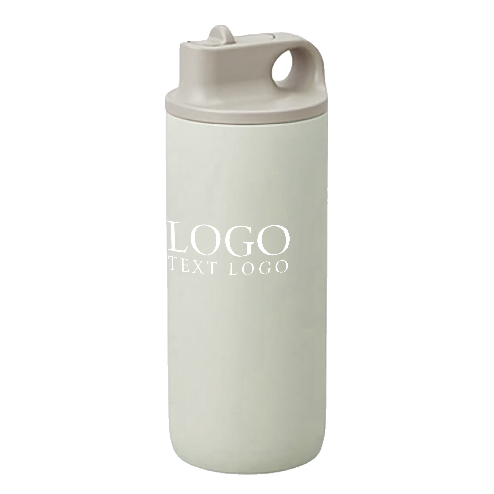 White Promo 18oz Insulated Water Bottle With Logo