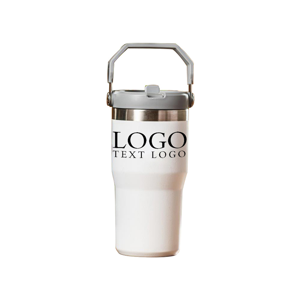 White Promo 20oz Stainless Steel Water Bottle Double Walled With Logo