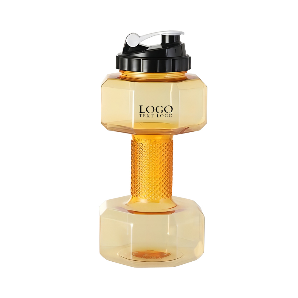 Yellow Promo Dumbbell Shape Water Bottle With Logo