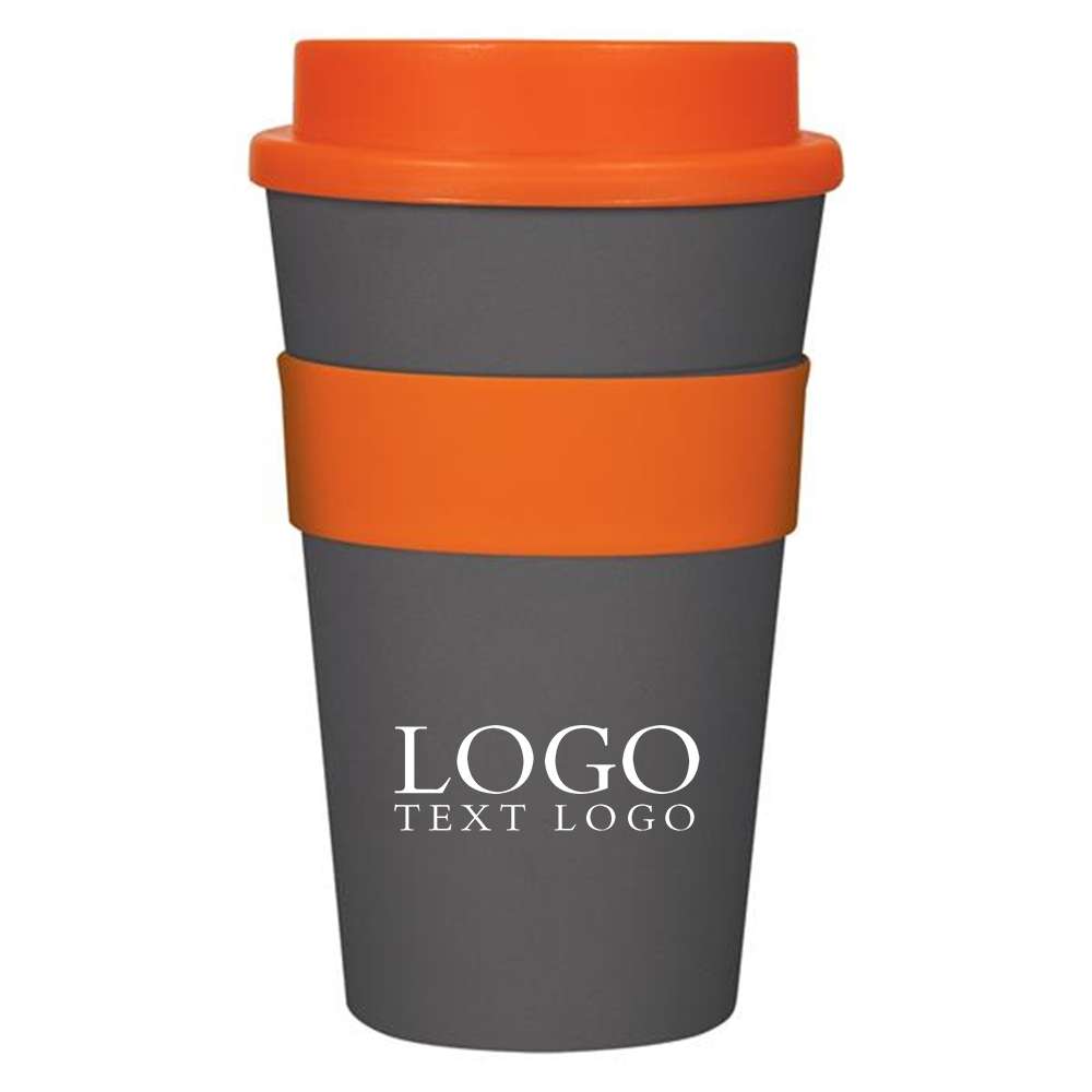 16 Oz Travel Tumbler with Screw-On Lid Gray with Logo