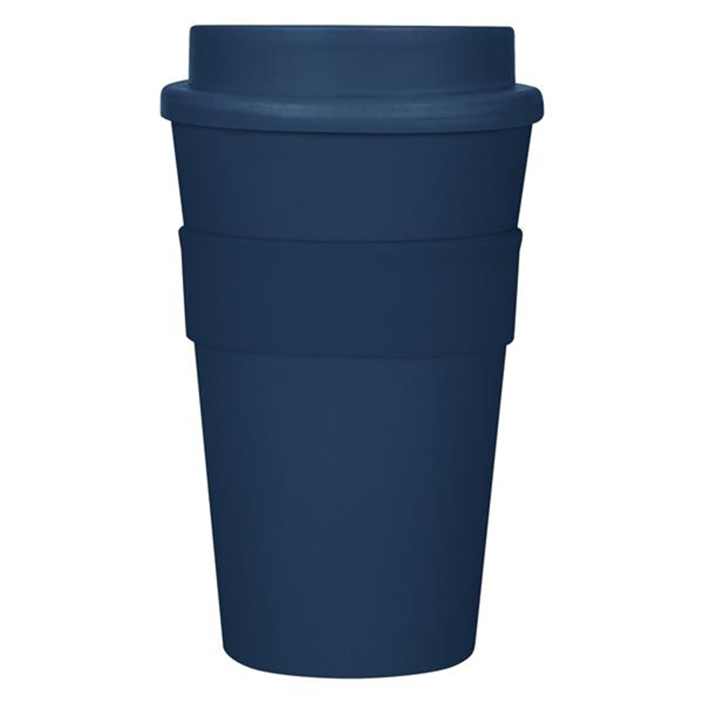 16 Oz Travel Tumbler with Screw-On Lid Navy Blue