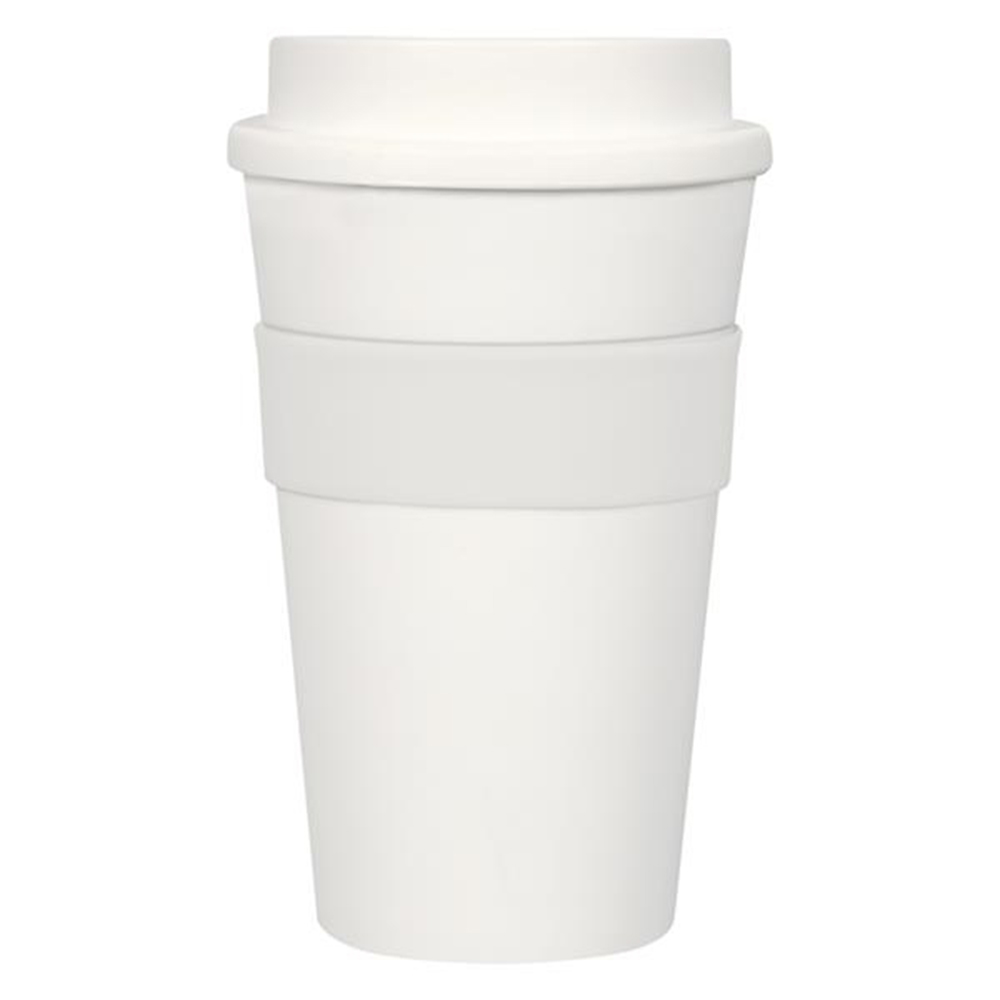 16 Oz Travel Tumbler with Screw-On Lid White