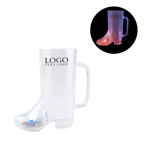 Personalized 16oz Beer Boot Mug Light-Up Drinking Glass