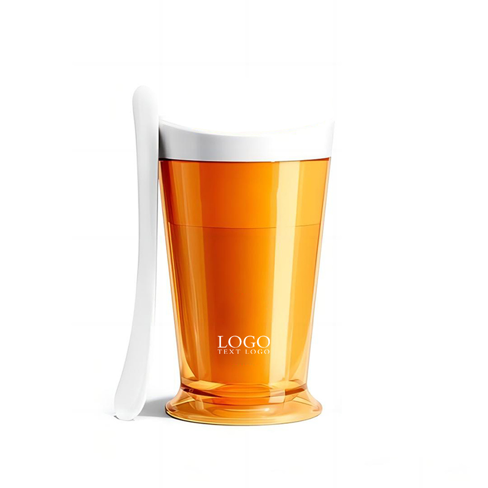 250ml BPA-free Slush and Shake Maker Quick Frozen Magic Slushy Cup Orange With Logo