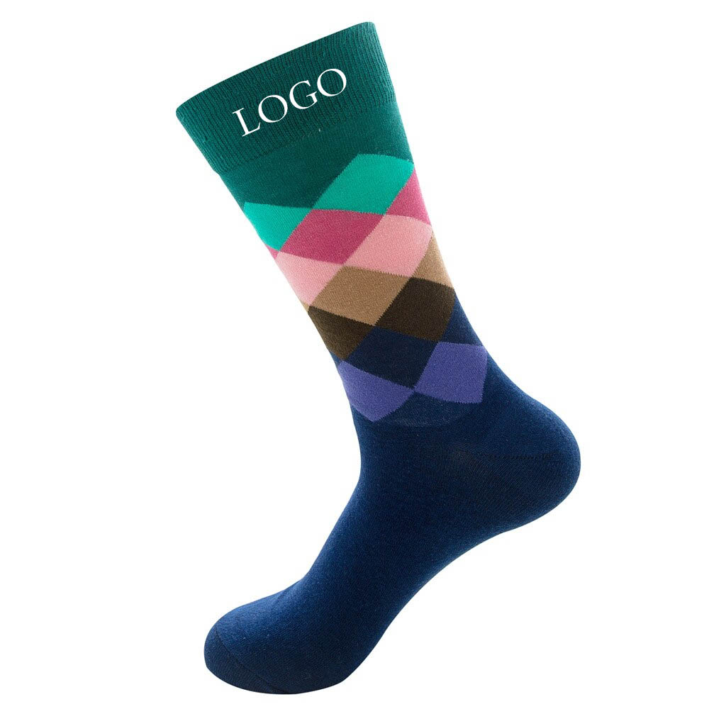 Blue Promo Knit Tube Stocking With Logo