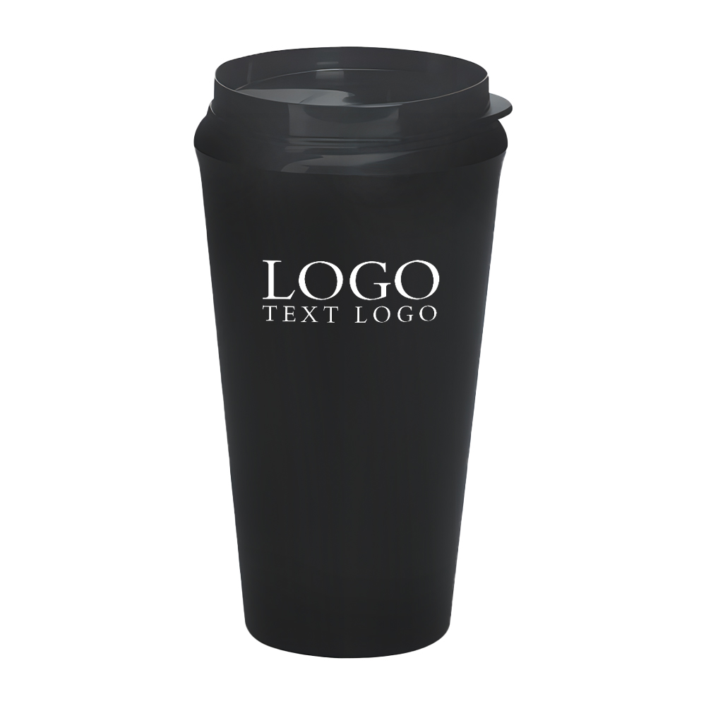 Custom 16 Oz Plastic Infinity Tumbler Black with Logo