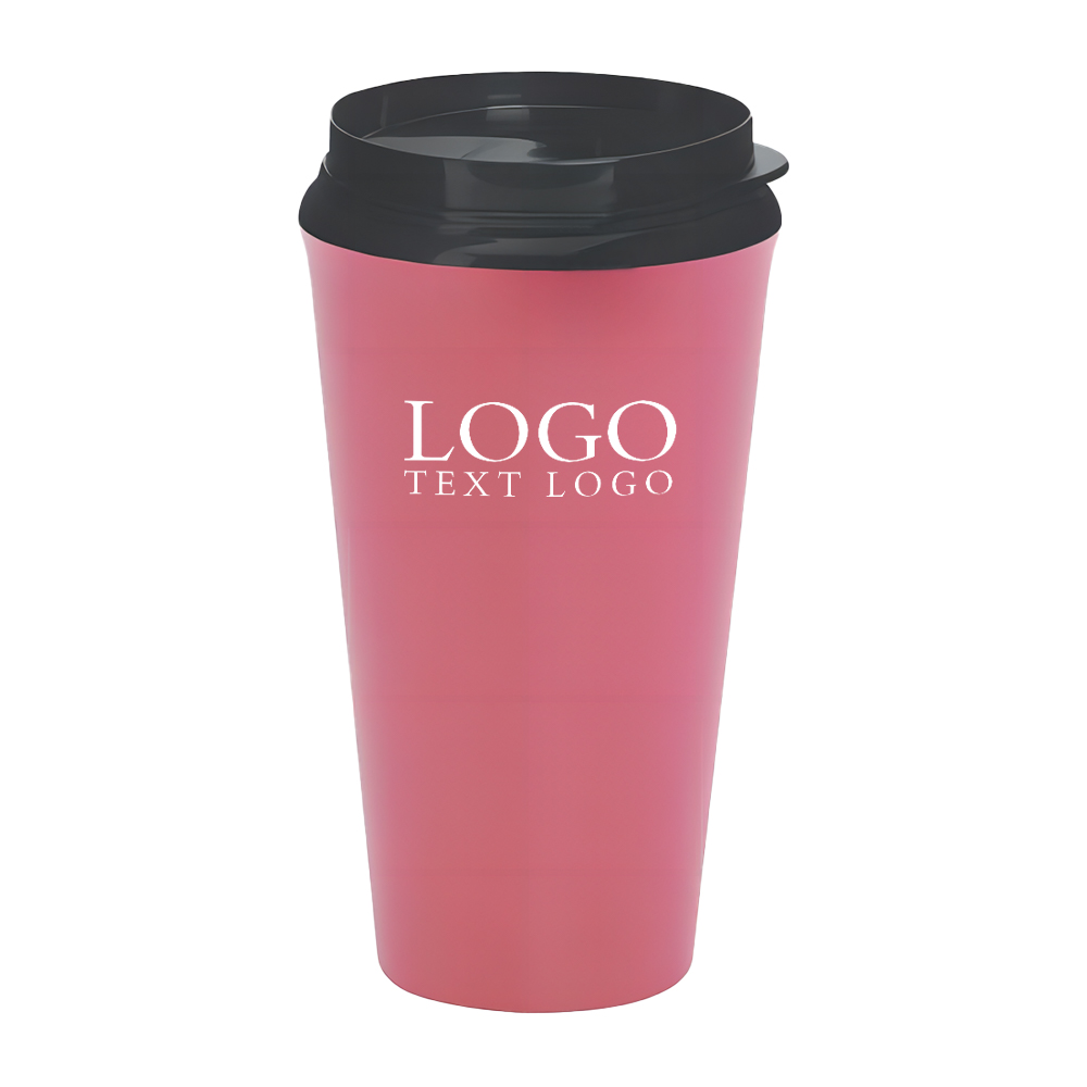 Custom 16 Oz Plastic Infinity Tumbler Pink with Logo