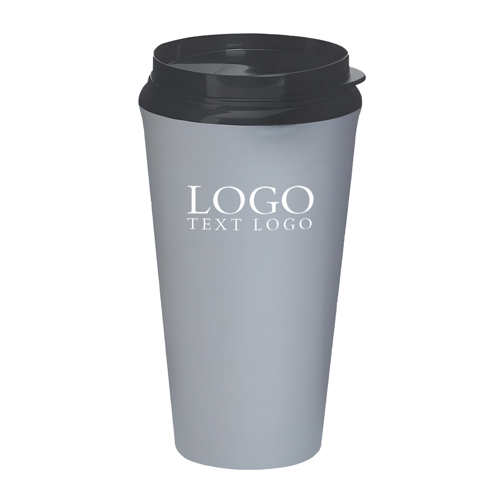 Custom 16 Oz Plastic Infinity Tumbler Silver with Logo