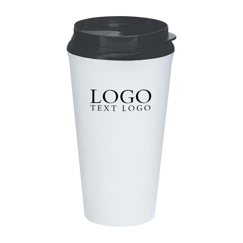 Custom 16 Oz Plastic Infinity Tumbler White with Logo