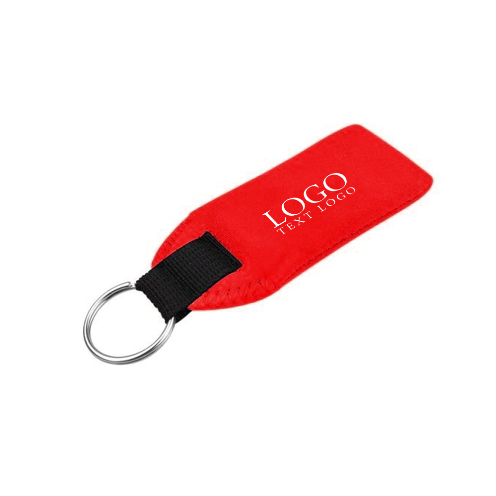 Custom Neoprene Floating Keychain Red with Logo
