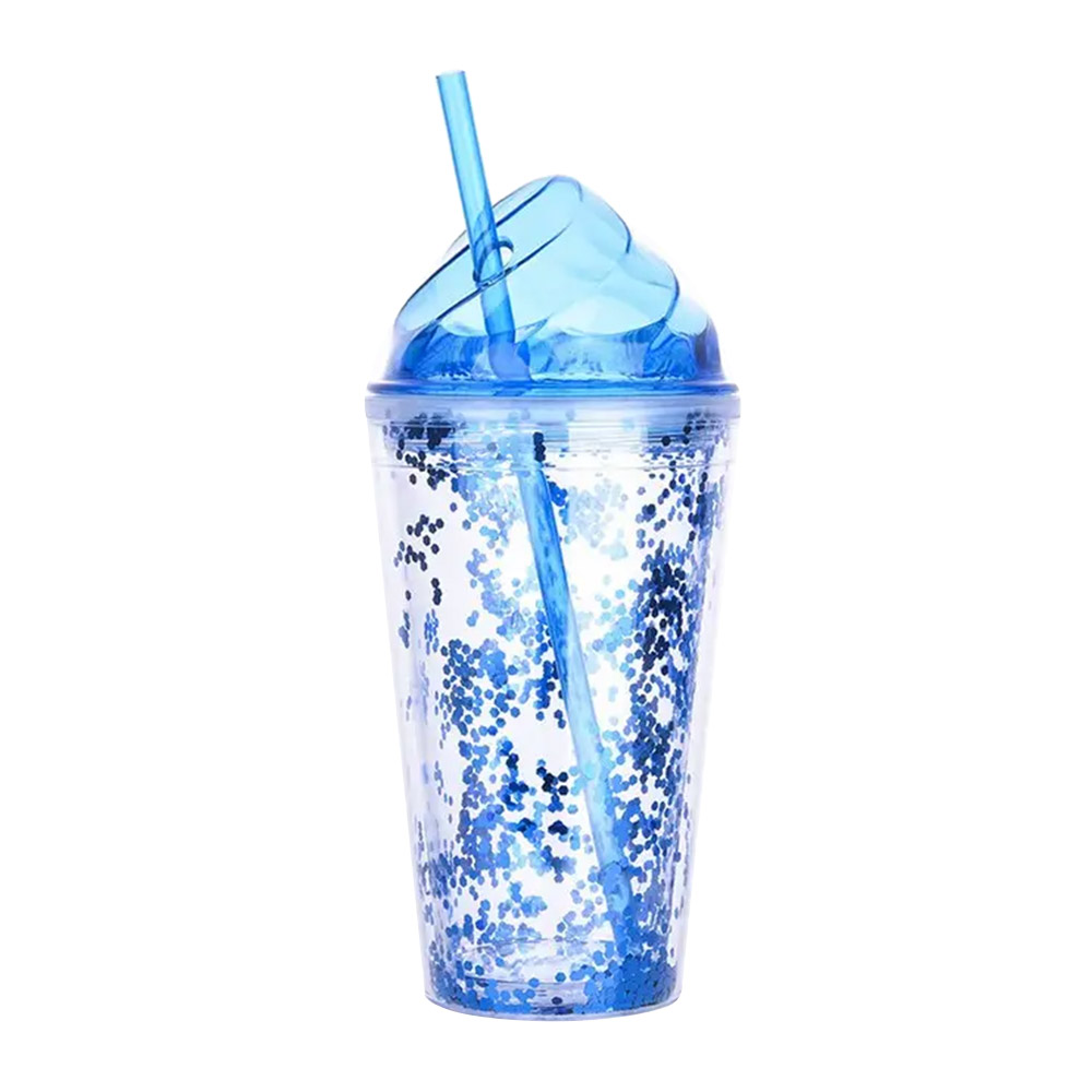 Custom Plastic Ice Cream Tumbler Blue