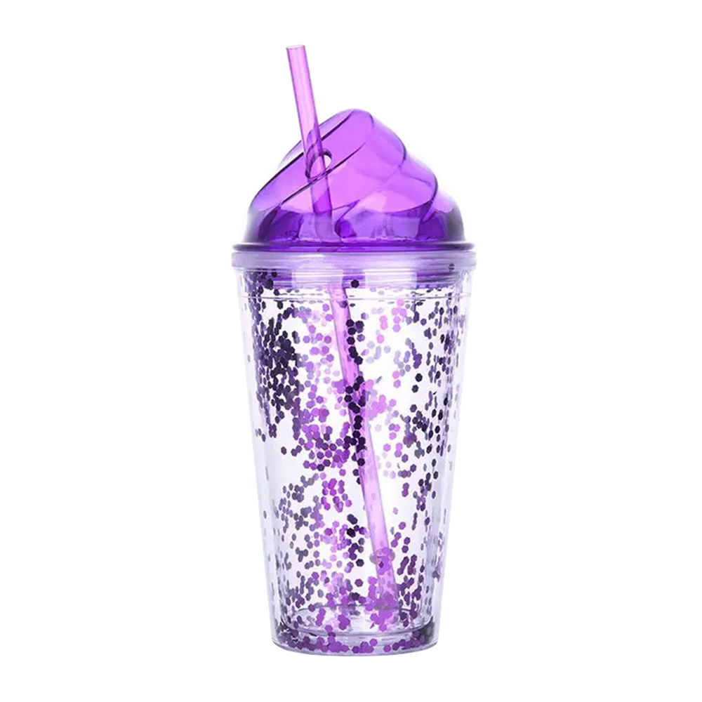 Custom Plastic Ice Cream Tumbler Purple