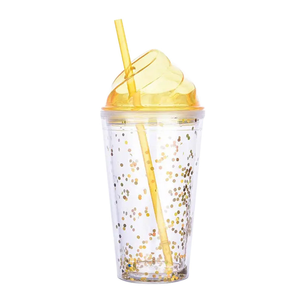 Custom Plastic Ice Cream Tumbler Yellow