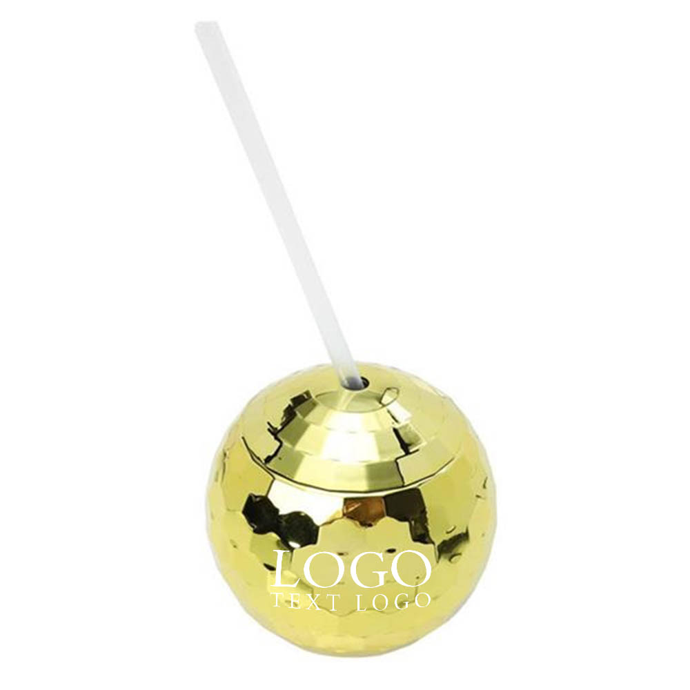Gold Promo 16 Ounce Sparkly Cocktail Cup WIth Logo