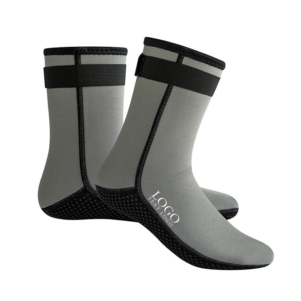 Gray Promo Surf Diving Socks With Logo