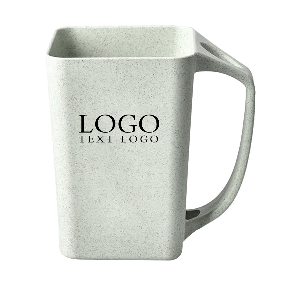Green Promo Eco Friendly Healthy Wheat Straw Plastic Mug With Logo