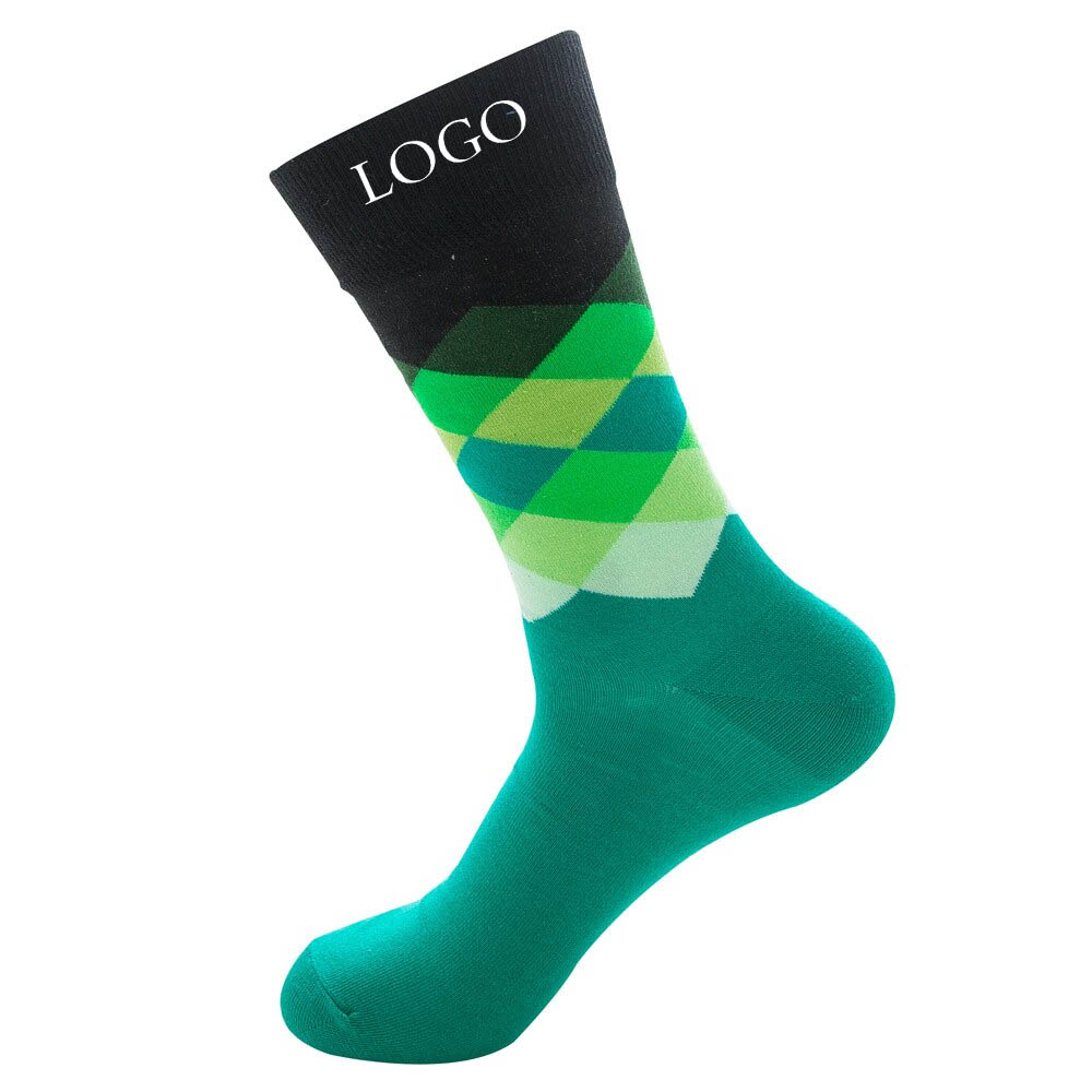 Green Promo Knit Tube Stocking With Logo